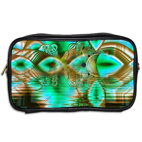 Spring Leaves, Abstract Crystal Flower Garden Travel Toiletry Bag (Two Sides) from ArtsNow.com Back