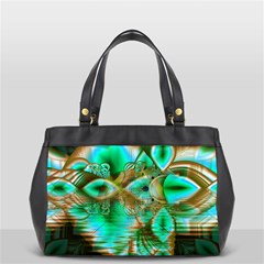 Spring Leaves, Abstract Crystal Flower Garden Oversize Office Handbag (Two Sides) from ArtsNow.com Front