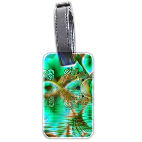 Spring Leaves, Abstract Crystal Flower Garden Luggage Tag (Two Sides) from ArtsNow.com Front