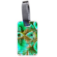 Spring Leaves, Abstract Crystal Flower Garden Luggage Tag (Two Sides) from ArtsNow.com Back