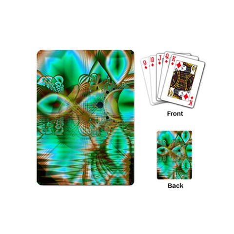 Spring Leaves, Abstract Crystal Flower Garden Playing Cards (Mini) from ArtsNow.com Back