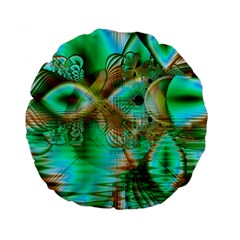 Spring Leaves, Abstract Crystal Flower Garden 15  Premium Round Cushion  from ArtsNow.com Front