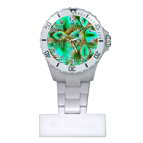 Spring Leaves, Abstract Crystal Flower Garden Nurses Watch from ArtsNow.com Front