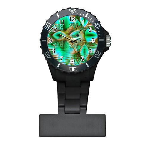 Spring Leaves, Abstract Crystal Flower Garden Nurses Watch from ArtsNow.com Front