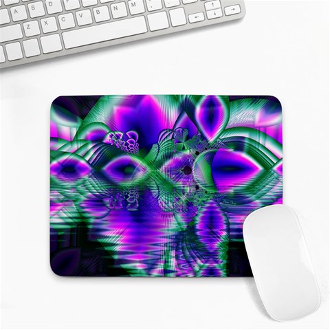 Evening Crystal Primrose, Abstract Night Flowers Small Mouse Pad (Rectangle) from ArtsNow.com Front