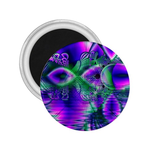 Evening Crystal Primrose, Abstract Night Flowers 2.25  Button Magnet from ArtsNow.com Front