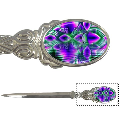 Evening Crystal Primrose, Abstract Night Flowers Letter Opener from ArtsNow.com Front