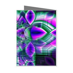 Evening Crystal Primrose, Abstract Night Flowers Mini Greeting Card (8 Pack) from ArtsNow.com Left