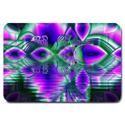 Evening Crystal Primrose, Abstract Night Flowers Large Door Mat from ArtsNow.com 30 x20  Door Mat