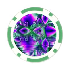 Evening Crystal Primrose, Abstract Night Flowers Poker Chip from ArtsNow.com Back