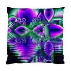 Evening Crystal Primrose, Abstract Night Flowers Cushion Case (Two Sided)  from ArtsNow.com Back