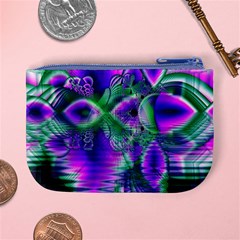 Evening Crystal Primrose, Abstract Night Flowers Coin Change Purse from ArtsNow.com Back