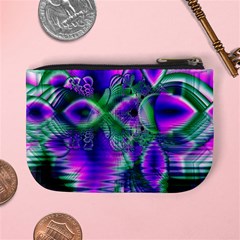 Evening Crystal Primrose, Abstract Night Flowers Coin Change Purse from ArtsNow.com Back