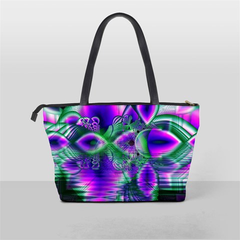 Evening Crystal Primrose, Abstract Night Flowers Large Shoulder Bag from ArtsNow.com Back