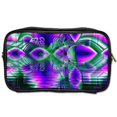 Evening Crystal Primrose, Abstract Night Flowers Travel Toiletry Bag (Two Sides) from ArtsNow.com Front