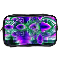 Evening Crystal Primrose, Abstract Night Flowers Travel Toiletry Bag (Two Sides) from ArtsNow.com Back