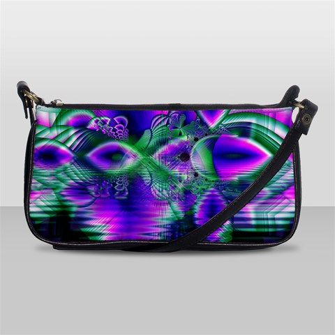 Evening Crystal Primrose, Abstract Night Flowers Evening Bag from ArtsNow.com Front