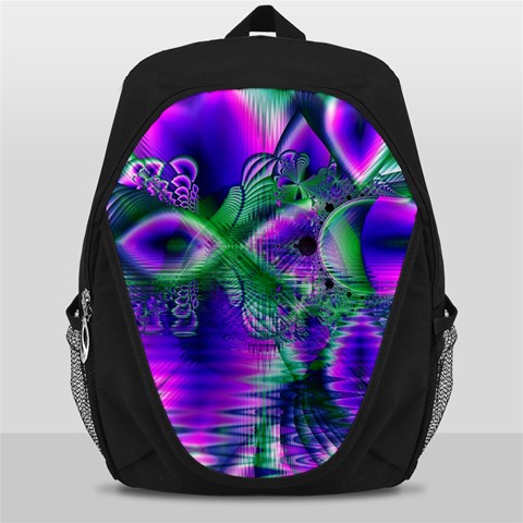 Evening Crystal Primrose, Abstract Night Flowers Backpack Bag from ArtsNow.com Front