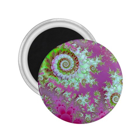 Raspberry Lime Surprise, Abstract Sea Garden  2.25  Button Magnet from ArtsNow.com Front