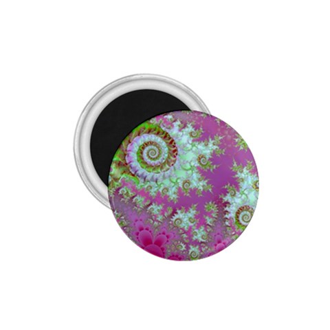 Raspberry Lime Surprise, Abstract Sea Garden  1.75  Button Magnet from ArtsNow.com Front