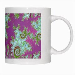 Raspberry Lime Surprise, Abstract Sea Garden  White Coffee Mug from ArtsNow.com Right