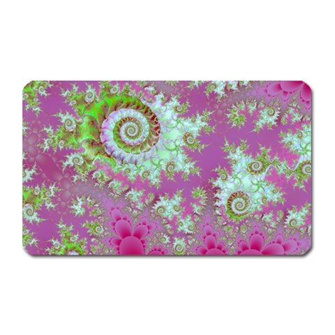 Raspberry Lime Surprise, Abstract Sea Garden  Magnet (Rectangular) from ArtsNow.com Front