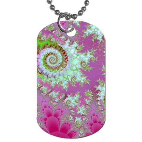 Raspberry Lime Surprise, Abstract Sea Garden  Dog Tag (One Sided) from ArtsNow.com Front