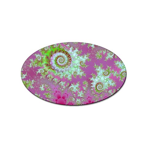 Raspberry Lime Surprise, Abstract Sea Garden  Sticker 100 Pack (Oval) from ArtsNow.com Front