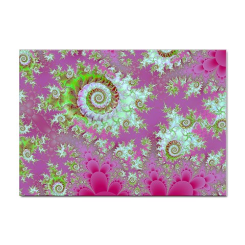 Raspberry Lime Surprise, Abstract Sea Garden  A4 Sticker 10 Pack from ArtsNow.com Front