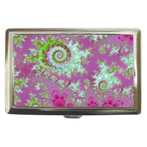 Raspberry Lime Surprise, Abstract Sea Garden  Cigarette Money Case from ArtsNow.com Front