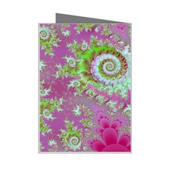 Raspberry Lime Surprise, Abstract Sea Garden  Mini Greeting Card from ArtsNow.com Right