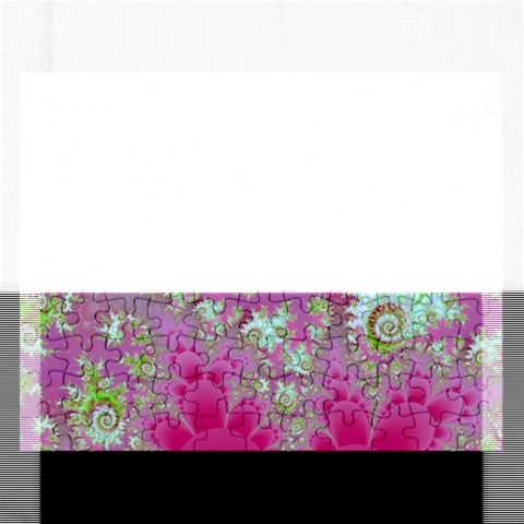 Raspberry Lime Surprise, Abstract Sea Garden  Jigsaw Puzzle (Rectangle) from ArtsNow.com Front