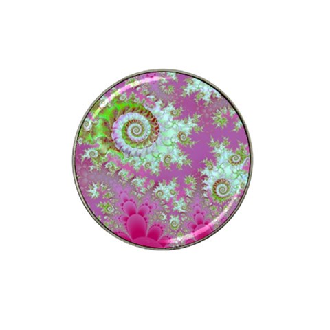 Raspberry Lime Surprise, Abstract Sea Garden  Golf Ball Marker 10 Pack (for Hat Clip) from ArtsNow.com Front