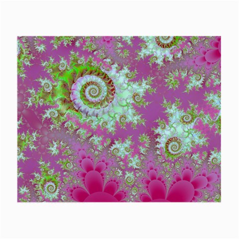 Raspberry Lime Surprise, Abstract Sea Garden  Glasses Cloth (Small) from ArtsNow.com Front