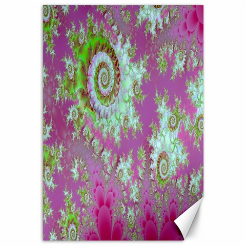 Raspberry Lime Surprise, Abstract Sea Garden  Canvas 12  x 18  (Unframed) from ArtsNow.com 11.88 x17.36  Canvas - 1