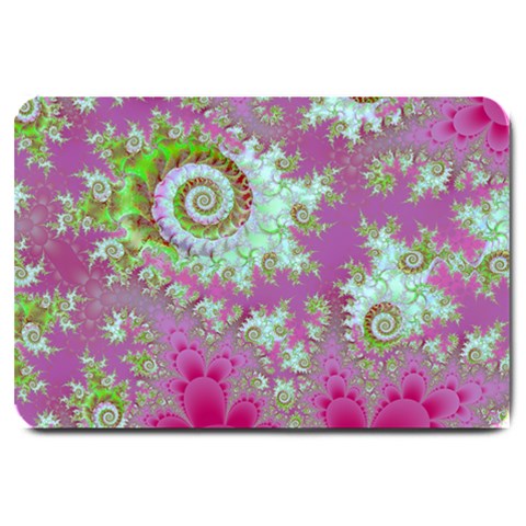 Raspberry Lime Surprise, Abstract Sea Garden  Large Door Mat from ArtsNow.com 30 x20  Door Mat