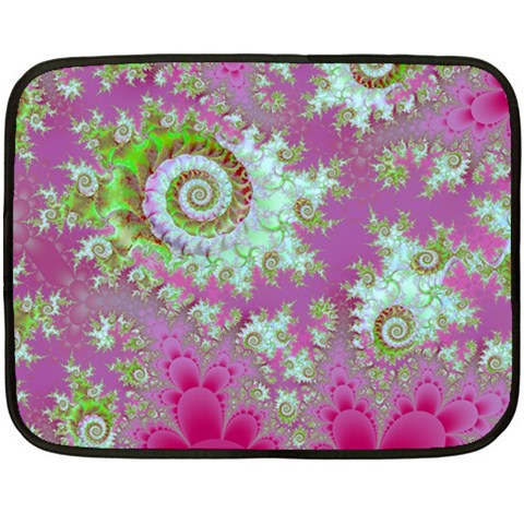 Raspberry Lime Surprise, Abstract Sea Garden  Mini Fleece Blanket (Two Sided) from ArtsNow.com 35 x27  Blanket Front