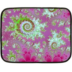 Raspberry Lime Surprise, Abstract Sea Garden  Mini Fleece Blanket (Two Sided) from ArtsNow.com 35 x27  Blanket Front