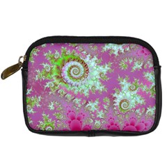 Raspberry Lime Surprise, Abstract Sea Garden  Digital Camera Leather Case from ArtsNow.com Front