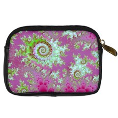 Raspberry Lime Surprise, Abstract Sea Garden  Digital Camera Leather Case from ArtsNow.com Back