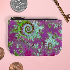 Raspberry Lime Surprise, Abstract Sea Garden  Coin Change Purse from ArtsNow.com Front