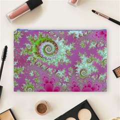 Raspberry Lime Surprise, Abstract Sea Garden  Cosmetic Bag (Large) from ArtsNow.com Front