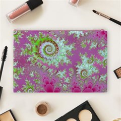 Raspberry Lime Surprise, Abstract Sea Garden  Cosmetic Bag (Large) from ArtsNow.com Back