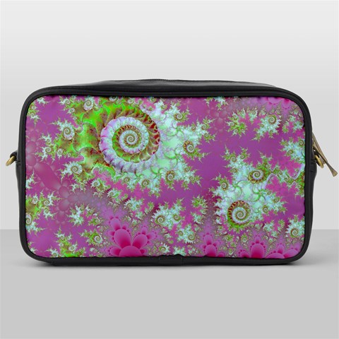 Raspberry Lime Surprise, Abstract Sea Garden  Travel Toiletry Bag (One Side) from ArtsNow.com Front