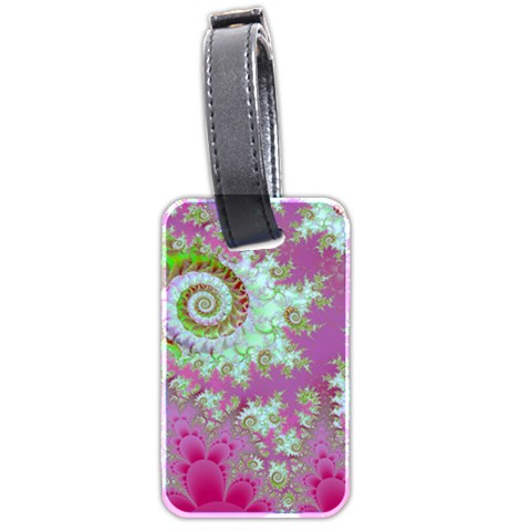 Raspberry Lime Surprise, Abstract Sea Garden  Luggage Tag (Two Sides) from ArtsNow.com Front