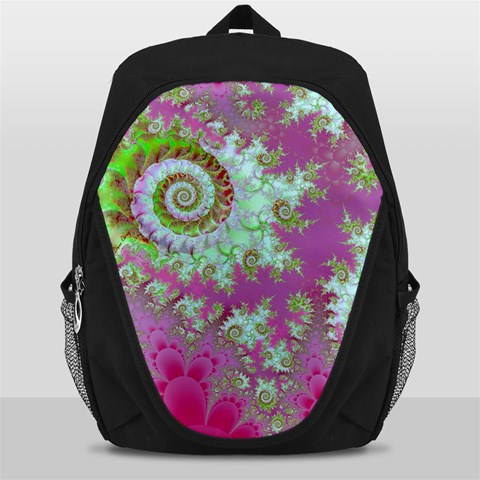 Raspberry Lime Surprise, Abstract Sea Garden  Backpack Bag from ArtsNow.com Front