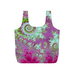 Raspberry Lime Surprise, Abstract Sea Garden  Reusable Bag (S) from ArtsNow.com Front