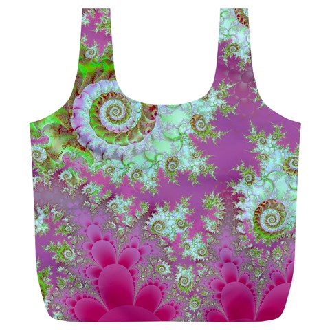 Raspberry Lime Surprise, Abstract Sea Garden  Reusable Bag (XL) from ArtsNow.com Front