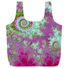 Raspberry Lime Surprise, Abstract Sea Garden  Reusable Bag (XL) from ArtsNow.com Front