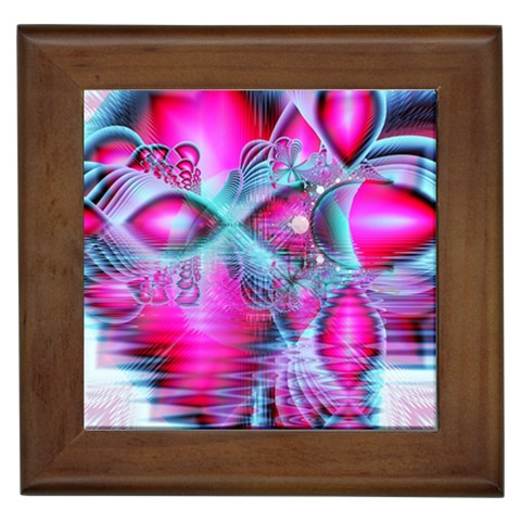 Ruby Red Crystal Palace, Abstract Jewels Framed Ceramic Tile from ArtsNow.com Front